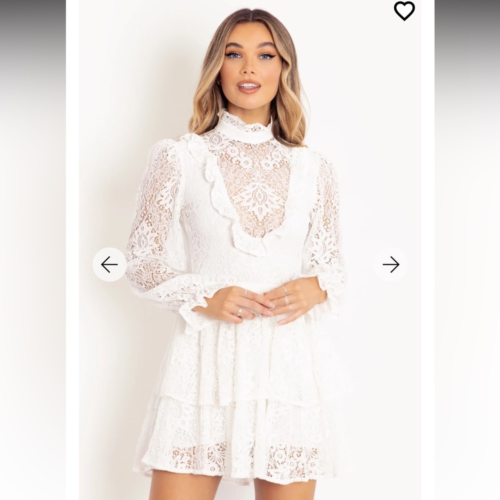 New with tags LIMITED Blackmilk Clothing - Immortal Lace Tier Dress in white